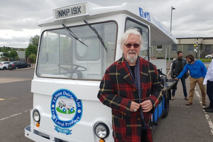Electric milk float used in documentary